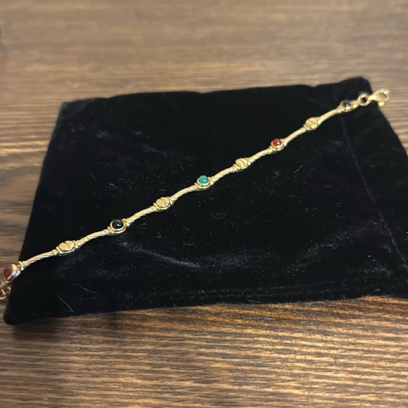 Rare 14K Gold and Cabochon bracelet.